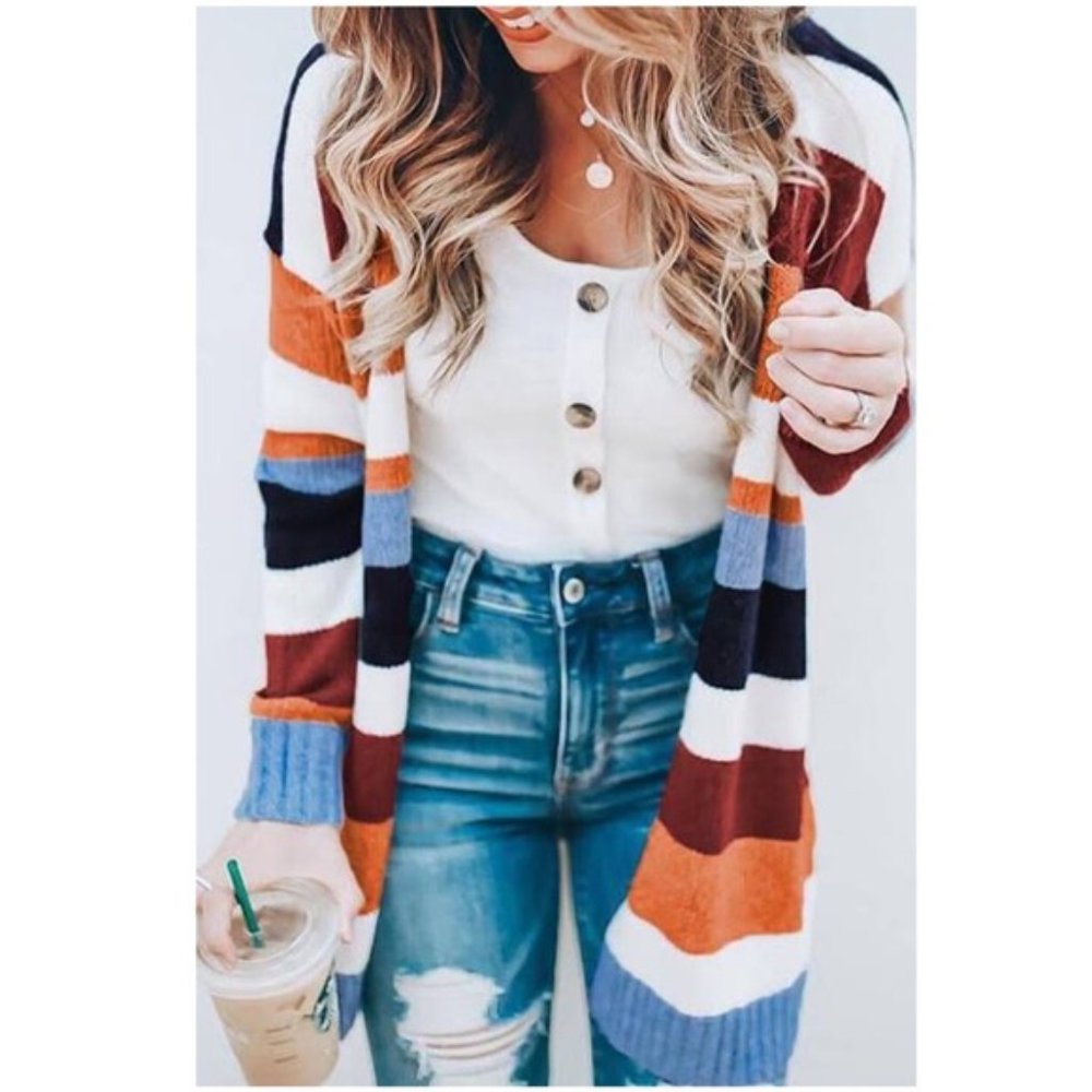 Color Block Cardigan
